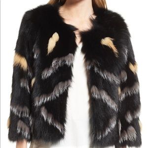 NWT Love Token Genuine Fox Fur Jacket Size: Large